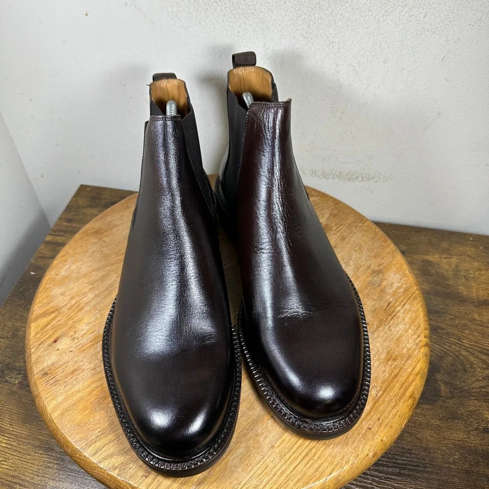 Beckett Simonon Bolton Chelsea Boots Dark Brown Leather Mens 9.5 Blake Stitch